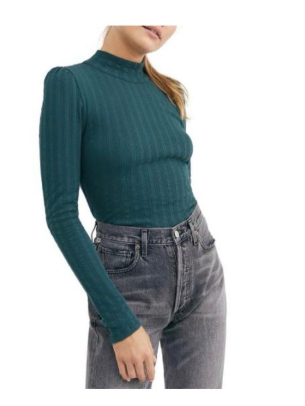 Free People Party in the Back Mock-Neck Top